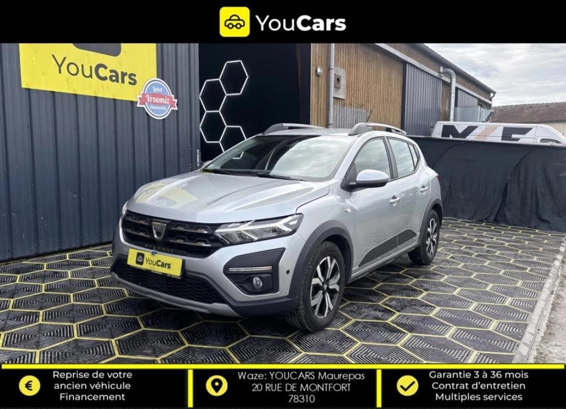 Dacia Sandero STEPWAY 1.0 TCE 90 COMFORT ENTRETIEN A JOUR CARPLAY RADAR DE RECUL